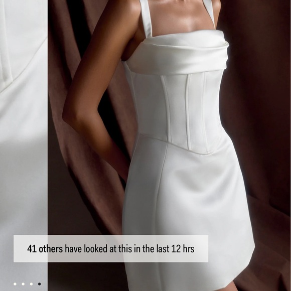 NWT Meshki Isabel Satin Corset Dress - Size L - Picture 4 of 8